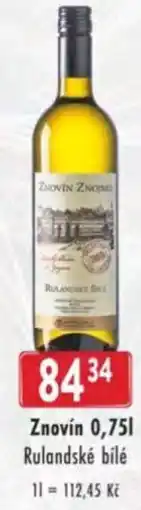 Qanto Znovín Rulandské bílé nabídka