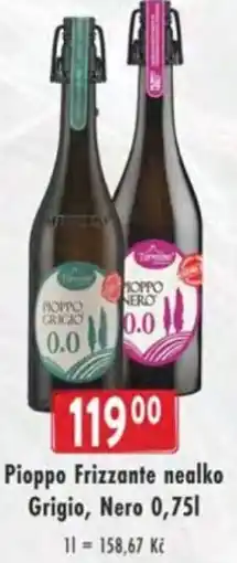 Qanto Pioppo Frizzante nealko Grigio, Nero nabídka