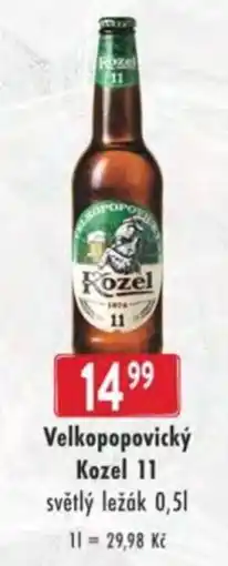 Qanto Velkopopovický Kozel 11 světlý ležák nabídka