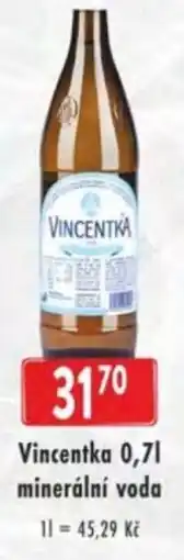 Qanto Vincentka minerální voda nabídka