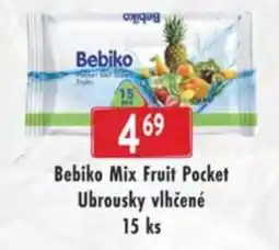 Qanto Bebiko Mix Fruit Pocket Ubrousky vlhčené nabídka