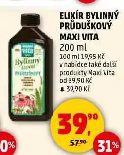 Penny Market ELIXÍR BYLINNÝ PRŮDUŠKOVÝ MAXI VITA, 200 ml nabídka