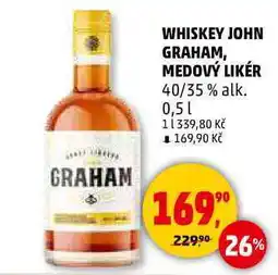Penny Market WHISKEY JOHN GRAHAM, MEDOVÝ LIKÉR, 0,5 l nabídka