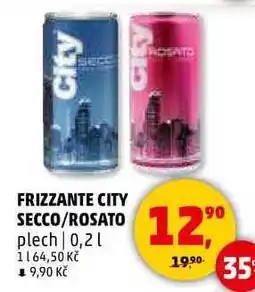 Penny Market FRIZZANTE CITY SECCO/ROSATO plech, 0,2 l nabídka