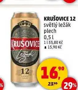 Penny Market KRUŠOVICE 12 světlý ležák plech, 0,5 l nabídka