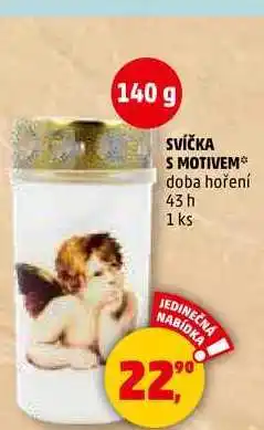 Penny Market SVÍČKA S MOTIVEM doba hoření 43 h, 1 ks nabídka
