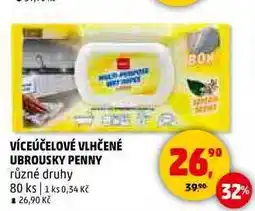Penny Market VÍCEÚČELOVÉ VLHČENÉ UBROUSKY PENNY, 80 ks nabídka