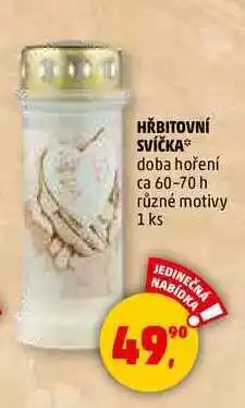 Penny Market HŘBITOVNÍ SVÍČKA doba hoření ca 60-70 h, 1 ks nabídka
