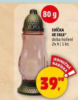Penny Market SVÍČKA VE SKLE doba hoření 24 h, 1 ks nabídka