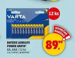 Penny Market BATERIE LONGLIFE POWER VARTA AA, AAA, 12 ks nabídka