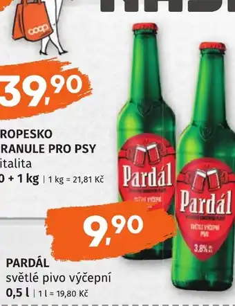 Coop hb PARDÁL světlé pivo výčepní nabídka