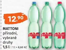 Coop hb MATTONI přírodní nabídka