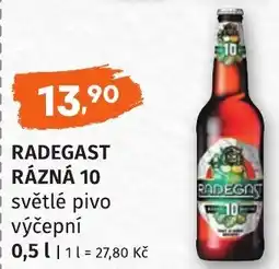Coop hb RADEGAST RÁZNÁ 10 světlé pivo výčepní nabídka