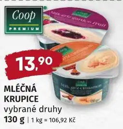 Coop hb Coop mléčná krupice vybrané druhy nabídka