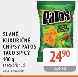 Coop hb Slané kukuřičné chipsy patos taco spicy nabídka
