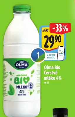Albert Olma Bio Čerstvé mléko 4% nabídka
