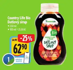 Albert Country Life Bio Datlový sirup nabídka