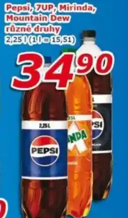 ESO MARKET Pepsi, ZUP, Mirinda, Mountain Dew nabídka
