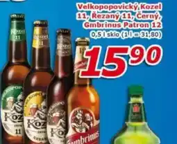 ESO MARKET Velkopopovicky Kozel 11, Rezaný 11, Černý, Gmbrinus Patron 12 nabídka