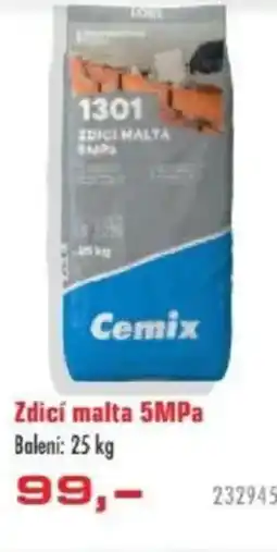 Uni Hobby Zdicí malta 5MPa nabídka