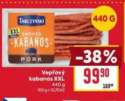Billa Vepřový kabanos XXL 440g nabídka