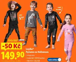 Lidl Lupilu Pyžamo na Halloween nabídka
