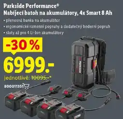 Lidl Parkside Performance Nabíjecí batoh na akumulátory, 4x Smart 8 Ah nabídka