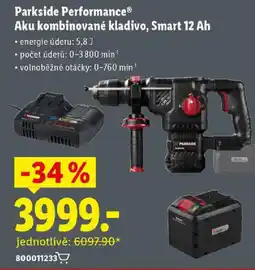 Lidl Parkside Performance Aku kombinované kladivo, Smart 12 Ah nabídka