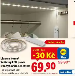 Lidl Livarno homeⓇ Světelný LED pásek s pohybovým senzorem nabídka