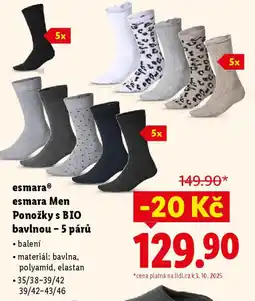 Lidl Esmara esmara Men Ponožky s BIO bavlnou - 5 párů nabídka