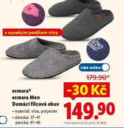 Lidl Esmara Esmara Men Domácí filcová obuv nabídka