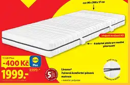 Lidl Livarno 7zónová komfortní pěnová matrace nabídka