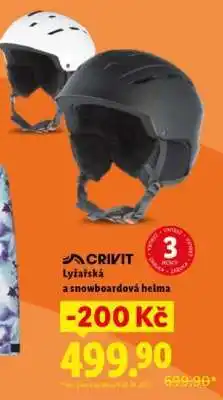 Lidl CRIVIT LYŽAŘSKÁ A SNOWBOARDOVÁ HELMA nabídka