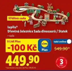 Lidl lupilu Dřevěná železnice Sada dinosaurů / Statek nabídka
