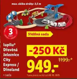 Lidl lupilu Dřevěná železnice City Express / Dinoland nabídka