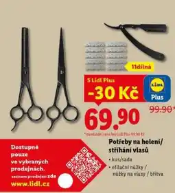 Lidl Potřeby na holení/stříhání vlasů nabídka
