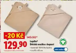 Lidl Lupilu Dětská osuška s kapucí nabídka