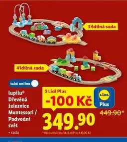 Lidl lupilu Dřevěná železnice Montessori / Podvodní svět nabídka