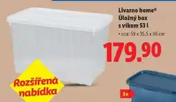 Lidl Livarno home Úložný box s víkem 53 l nabídka
