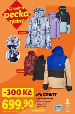 Lidl CRIVIT Freeridová bunda nabídka