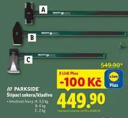 Lidl PARKSIDE Štípací sekera/kladivo nabídka