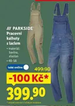 Lidl PARKSIDE PRACOVNÍ KALHOTY S LACLEM nabídka