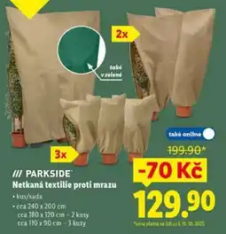 Lidl PARKSIDE Netkaná textilie proti mrazu nabídka