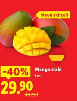 Lidl Mango zralé nabídka