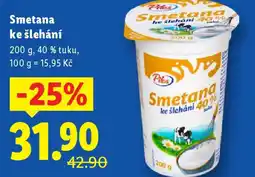 Lidl Pilos Smetana ke šlehání nabídka
