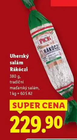 Lidl Uherský salám Rákóczi nabídka