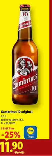 Lidl Gambrinus 10 originál nabídka