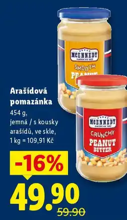 Lidl MCENNEDY Arašídová pomazánka nabídka
