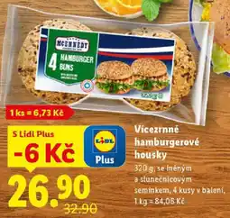 Lidl Vícezrnné hamburgerové housky nabídka