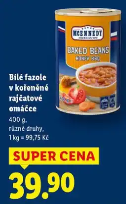 Lidl Bílé fazole v kořeněné rajčatové omáčce nabídka